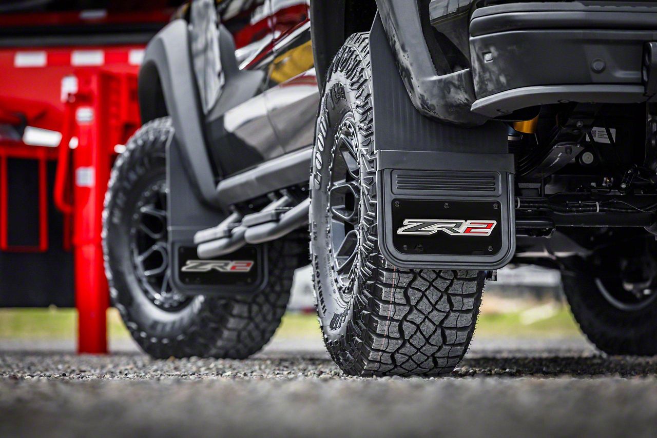 Colorado No-Drill Mud Flaps with ZR2 Logo; Front and Rear (24-26