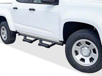 Octagon Tube Drop Style Nerf Side Step Bars; Black (15-22 Colorado Crew Cab)