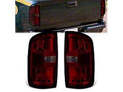 OE Style Tail Lights; Chrome Housing; Dark Red Lens (15-22 Colorado)