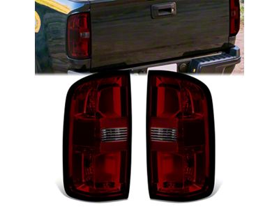 OE Style Tail Lights; Chrome Housing; Dark Red Lens (15-22 Colorado)