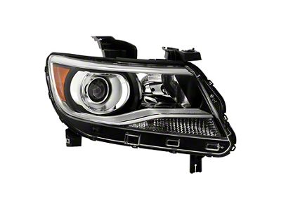 OEM Style Halogen Projector Headlight; Black Housing; Clear Lens; Passenger Side (15-22 Colorado w/ Factory Halogen Headlights)