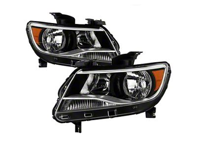 OEM Style Headlights; Black Housing; Clear Lens (15-17 Colorado w/ Factory Halogen Headlights)