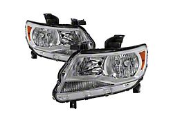 OEM Style Headlights; Chrome Housing; Clear Lens (15-17 Colorado w/ Factory Halogen Headlights)