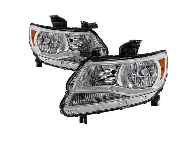 OEM Style Headlights; Chrome Housing; Clear Lens (15-17 Colorado w/ Factory Halogen Headlights)