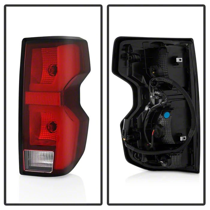 Colorado OEM Style LED Tail Lights; Chrome Housing; Red/Clear Lens
