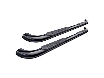 Platinum 4-Inch Oval Side Step Bars; Black (15-22 Colorado Crew Cab)