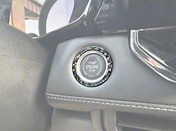 Push To Start Accent Trim; Raw Carbon Fiber (23-26 Colorado)