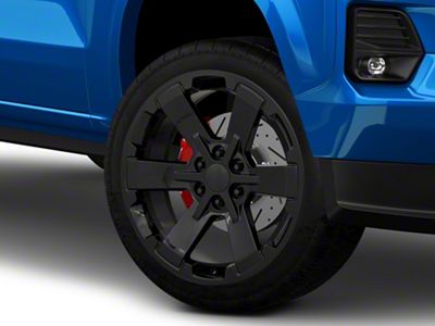 Rally Style Black 6-Lug Wheel; 22x9; 24mm Offset (23-25 Colorado)
