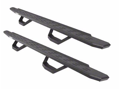Go Rhino RB30 Running Boards with Drop Steps; Protective Bedliner Coating (15-25 Colorado Crew Cab)