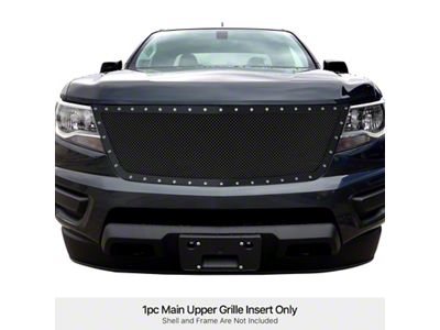 Rivet Mesh Upper Replacement Grille with 20-Inch LED Light Bar Opening; Black (15-20 Colorado, Excluding ZR2)