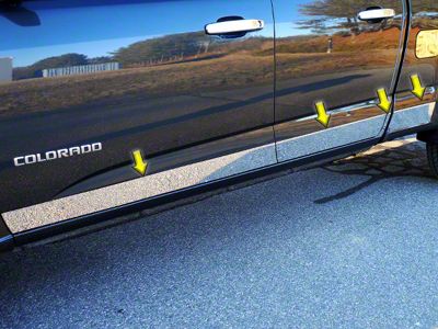 Rocker Panel Trim; Stainless Steel (15-22 Colorado w/ 6-Foot Long Box)