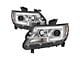 Signature Series Light Bar DRL Projector Headlights; Chrome Housing; Clear Lens (15-22 Colorado)