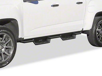 Square Tube Drop Style Nerf Side Step Bars; Matte Black (15-26 Colorado Crew Cab)