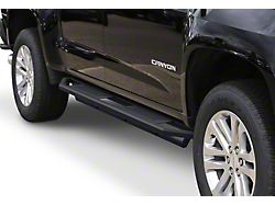 Square Tube Drop Style Nerf Side Step Bars; Matte Black (15-22 Colorado Crew Cab)