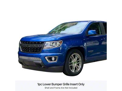 Stainless Steel Billet Lower Bumper Grille Overlay; Polished (15-20 Colorado, Excluding ZR2)