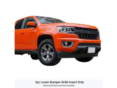 Stainless Steel Billet Lower Overlay Grille; Black (15-20 Colorado, Excluding ZR2)