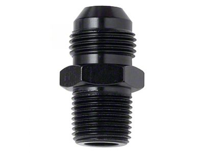 Straight Adapter; -6AN x 1/2-Inch NPT; Black