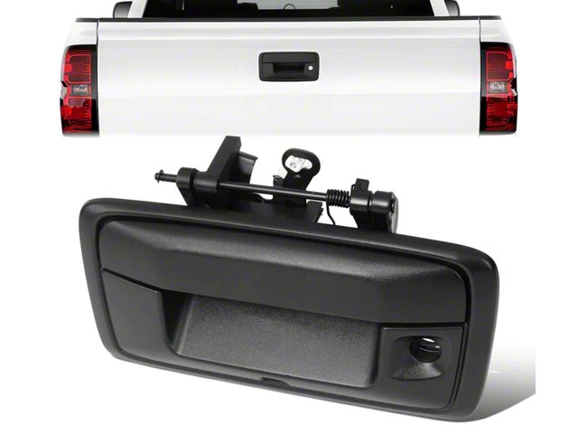 Tailgate Handle with Backup Camera and Key Hole; Textured Black (15-19 Colorado)