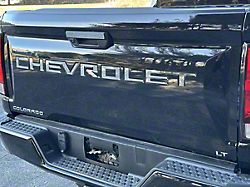 Tailgate Insert Letters; Stainless Steel (23-25 Colorado)