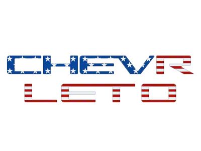 Tailgate Letter Inserts; American Flag (23-25 Colorado)
