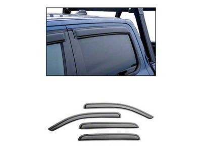 Tape-On Rain Guards; Front and Rear; Smoke (23-25 Colorado)