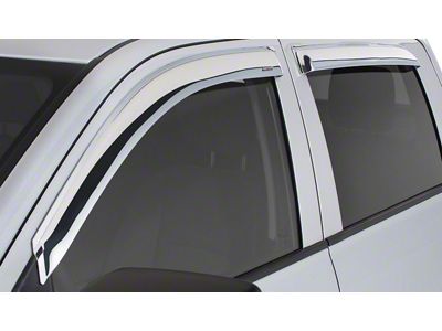 Tape-Onz Sidewind Deflectors; Front and Rear; Chrome (15-22 Colorado Crew Cab)