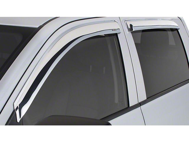 Tape-Onz Sidewind Deflectors; Front and Rear; Chrome (15-22 Colorado Crew Cab)