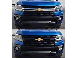 Chrome Delete Upper Grille Overlay; Gloss Black (21-22 Colorado LT, WT, Z71)
