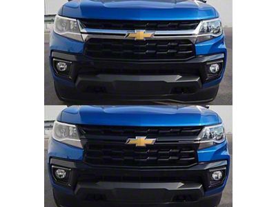 Chrome Delete Upper Grille Overlay; Gloss Black (21-22 Colorado LT, WT, Z71)