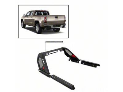 Vigor Roll Bar with 40-Inch LED Light Bar; Black (15-22 Colorado)