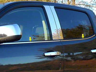 Window Sill Trim Set; Stainless Steel (15-22 Colorado Crew Cab)