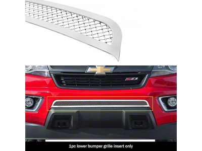 Wire Mesh Lower Bumper Grille Overlay; Polished (15-20 Colorado, Excluding ZR2)