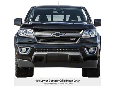 Wire Mesh Rivet Style Lower Bumper Grille Overlay; Black (15-20 Colorado, Excluding ZR2)