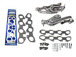 BBK 1-3/4-Inch Tuned Length Shorty Headers with Premium Header Gaskets; Polished Silver Ceramic (09-18 5.7L RAM 1500)