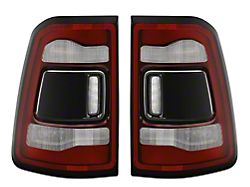 Xtune OE Rebel Style LED Tail Lights; Black Housing; Red/Clear Lens (19-24 RAM 1500 w/ Factory LED Tail Lights & w/o Blind Spot Sensors)