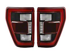 Black Appearance Package OE Style LED Tail Lights; Chrome Housing; Red/Clear Lens (21-23 F-150 w/ Factory LED BLIS Tail Lights)