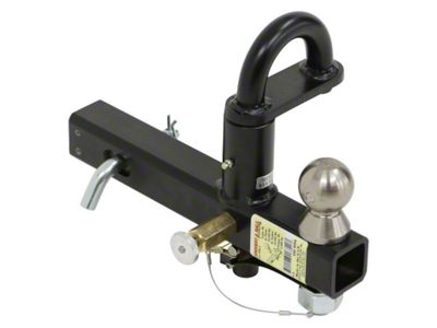 2-Inch Receiver Hitch Pintle Hook with Interchangeable Hitch Balls (Universal; Some Adaptation May Be Required)