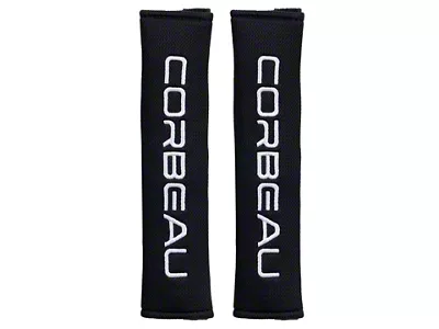 Corbeau Seat Harness Pads; Black; 2-Inch (Universal; Some Adaptation May Be Required)