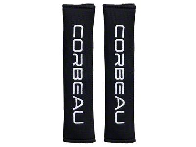 Corbeau Seat Harness Pads; Black; 2-Inch (Universal; Some Adaptation May Be Required)