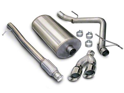 Corsa Performance Sport Single Exhaust System with Twin Polished Tips; Side Exit (10-13 6.0L Hybrid Silverado 1500)