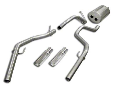 dB Performance by Corsa Sport Dual Exhaust System with 4-Inch Polished Tips; Rear Exit (09-18 4.7L RAM 1500)