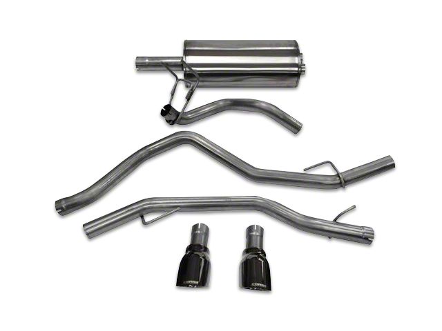 Corsa Performance Sport Dual Exhaust System with 4.50-Inch Black Tips; Rear Exit (09-18 4.7L RAM 1500)