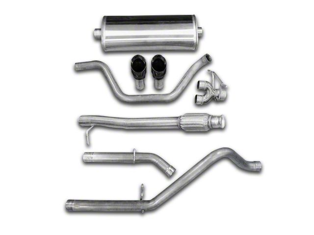 Corsa Performance Sport Dual Exhaust System with Black Tips; Rear Exit (07-08 5.3L Silverado 1500)