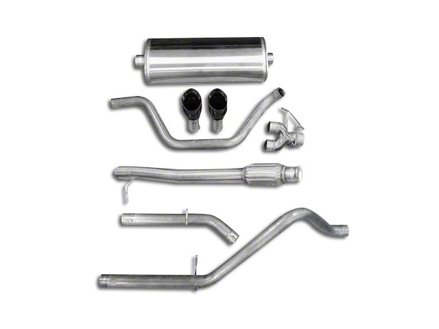 Corsa Performance Sport Dual Exhaust System with Black Tips; Rear Exit (07-13 4.8L Silverado 1500)