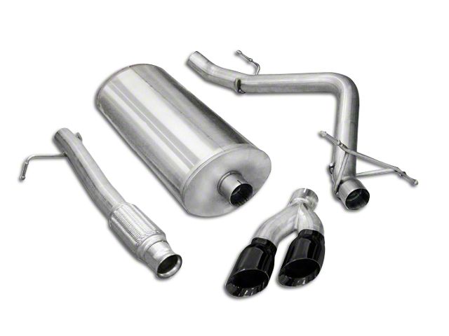 Corsa Performance Sport Single Exhaust System with Twin Black Tips; Side Exit (07-13 4.8L Sierra 1500)