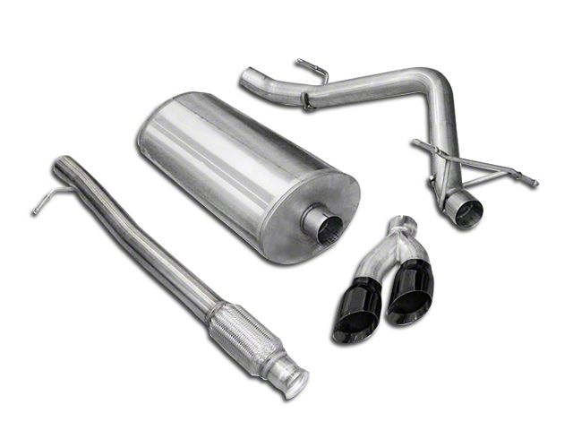 Corsa Performance Sport Single Exhaust System with Twin Black Tips; Side Exit (07-13 4.8L Silverado 1500)