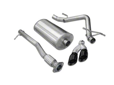 Corsa Performance Sport Single Exhaust System with Twin Black Tips; Side Exit (07-13 5.3L Sierra 1500)