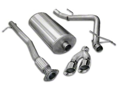 Corsa Performance Sport Single Exhaust System with Twin Black Tips; Side Exit (10-13 6.0L Hybrid Sierra 1500)