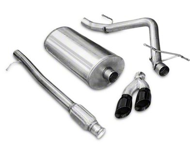 Corsa Performance Sport Single Exhaust System with Twin Black Tips; Side Exit (10-13 6.0L Hybrid Silverado 1500)