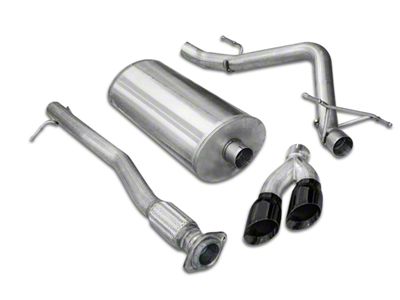 Corsa Performance Sport Single Exhaust System with Twin Black Tips; Side Exit (10-13 6.2L Sierra 1500)